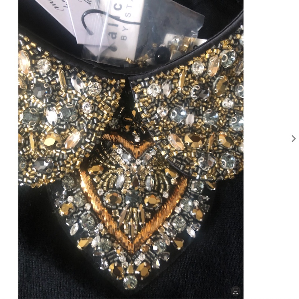Alice + Olivia Porla Embellished Stretch-Wool Top - Picture 7 of 12
